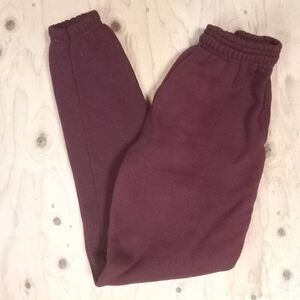 Vintage Pro Spirit Blank Sweatpants Joggers Trainers Burgundy Red